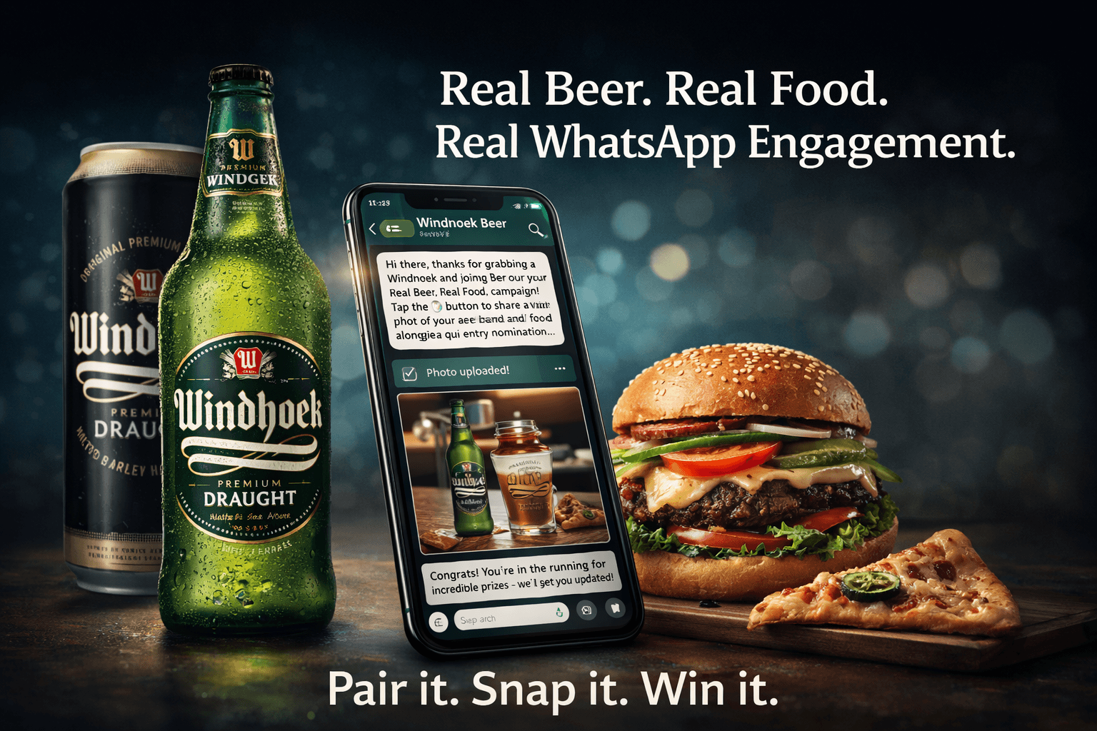 Windhoek Beer Real Beer Real Food WhatsApp campaign